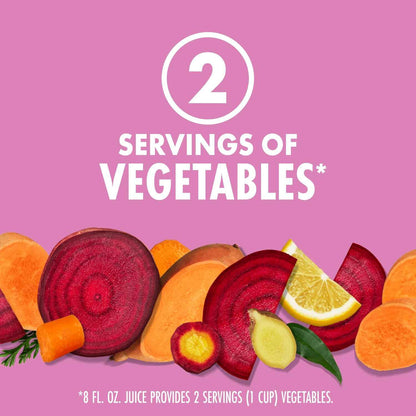 V8 Beet Ginger Lemon 100% Vegetable Juice – Family-Friendly Veggie Serving for Picky Eaters, 46 fl oz