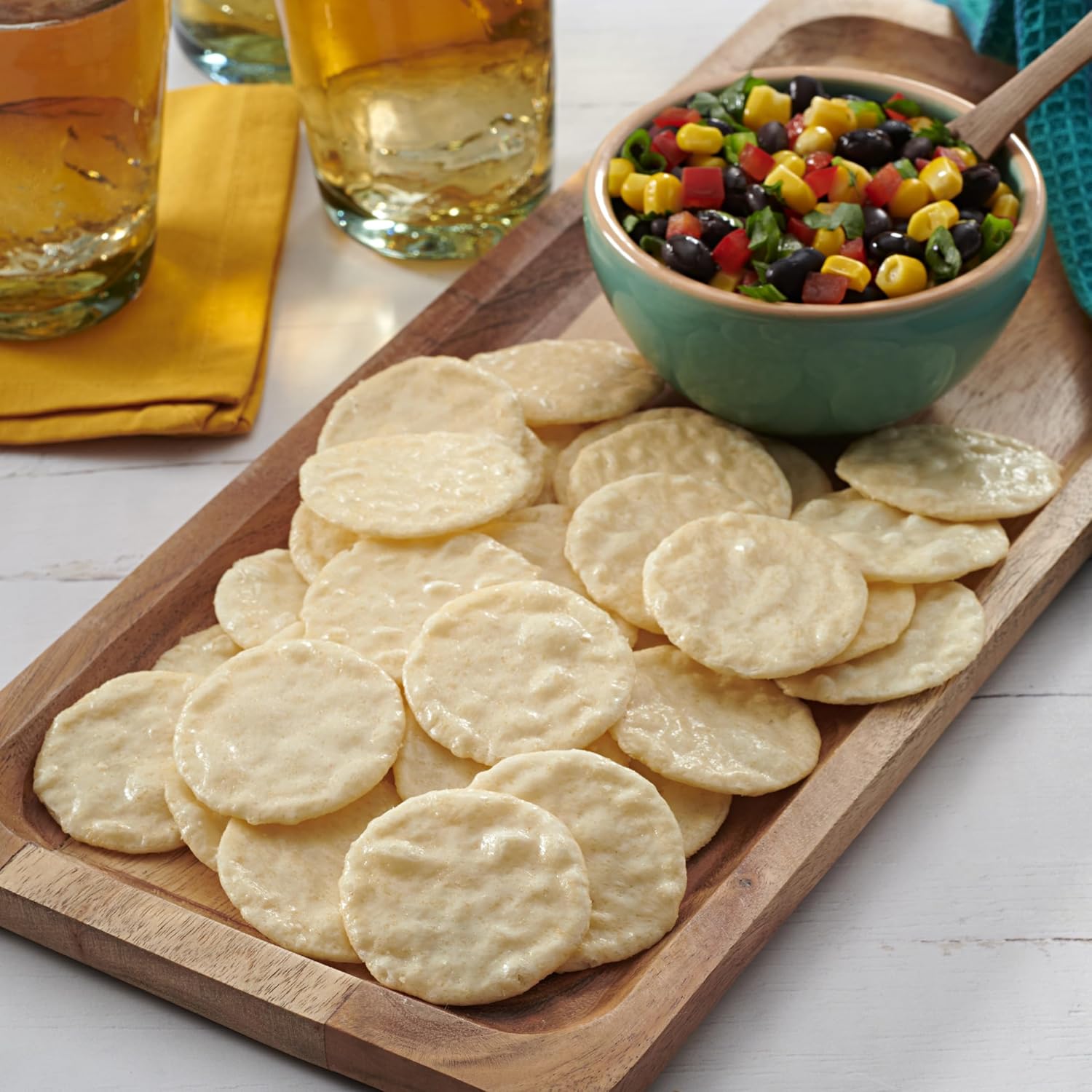 Good Thins Simply Salt Rice Snacks Gluten Free Crackers for Hiking Backpack, Durable Round Shape That Won't Crumble on the Trail