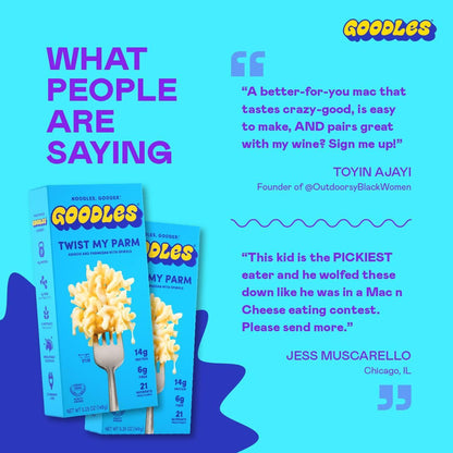 Goodles Twist My Parm Asiago and Parmesan Spirals – Clean Label Certified Mac and Cheese for Ingredient-Conscious Families