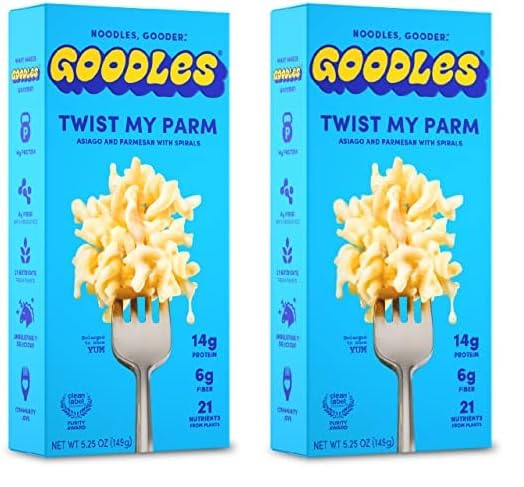 Goodles Twist My Parm Asiago and Parmesan Spirals – Clean Label Certified Mac and Cheese for Ingredient-Conscious Families