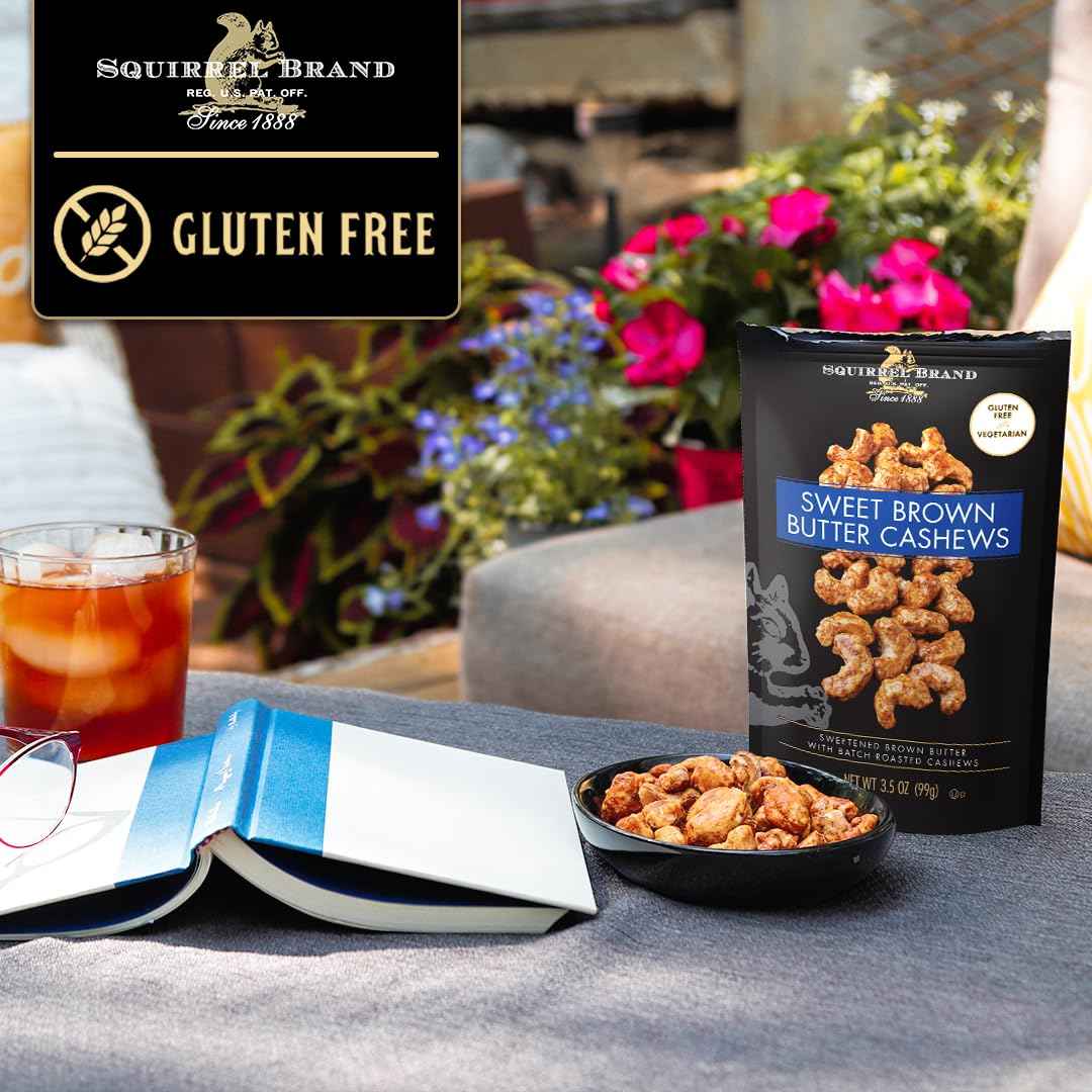 Squirrel Brand Sweet Brown Butter Cashews – Mindful Gluten-Free Evening Snack for Self-Care Rituals