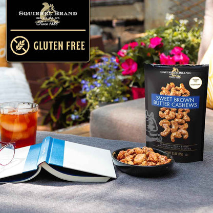 Squirrel Brand Sweet Brown Butter Cashews – Mindful Gluten-Free Evening Snack for Self-Care Rituals