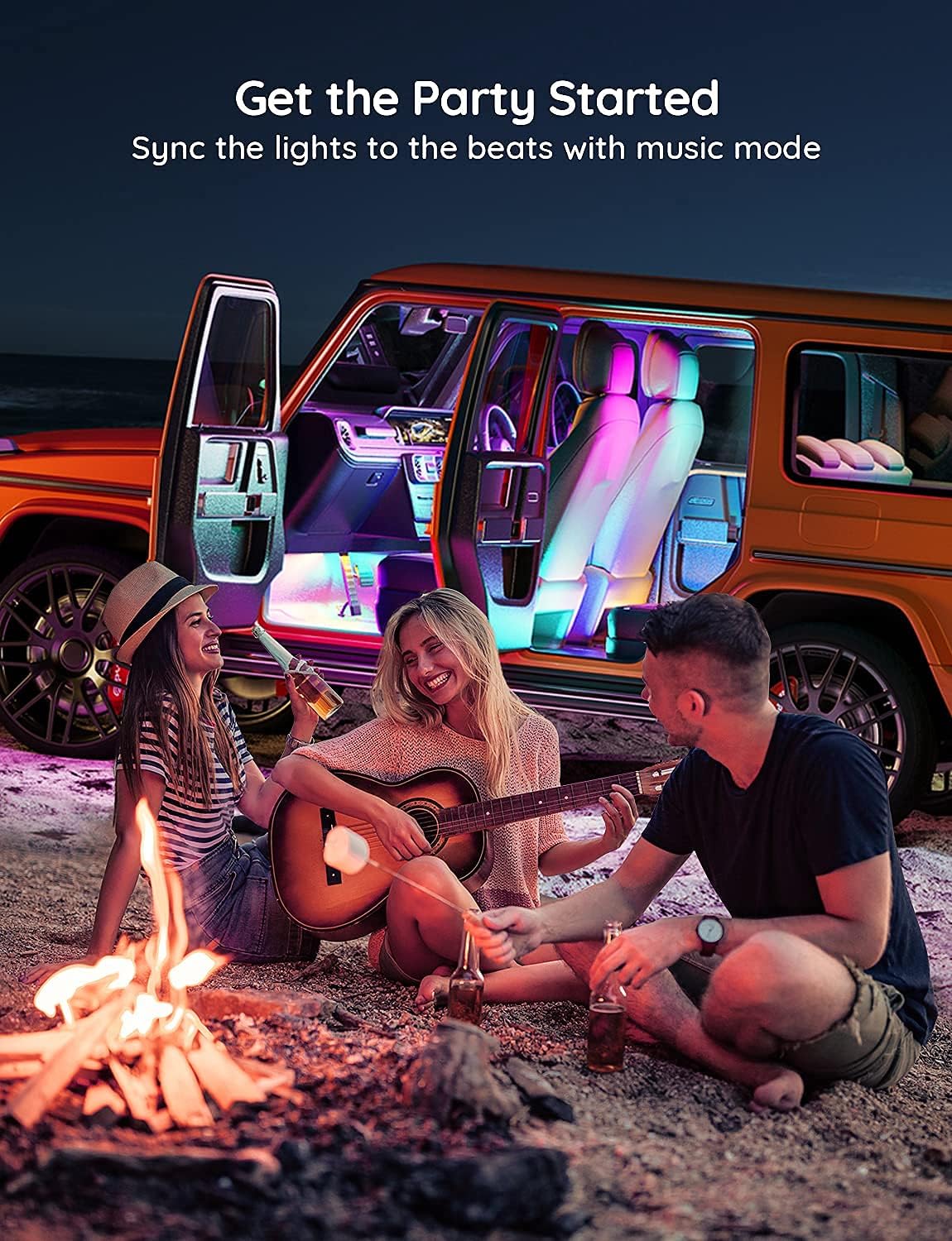Govee Car LED Strip Lights – Durable Waterproof LED for Camping and Tailgate Parties