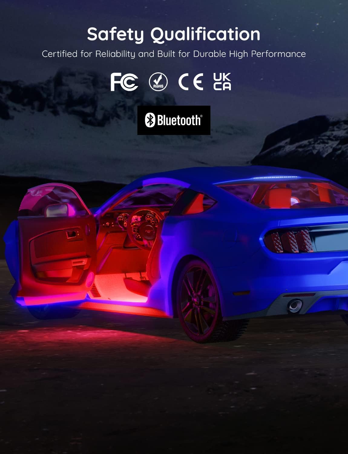 Govee Car LED Strip Lights – Durable Waterproof LED for Camping and Tailgate Parties