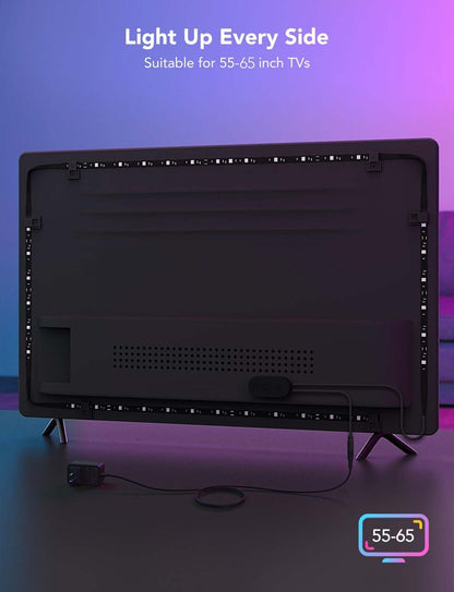 Govee TV LED Backlight – Eye-Strain-Reducing Bias Lighting for Relaxing Movie Nights on 55-65 Inch TVs