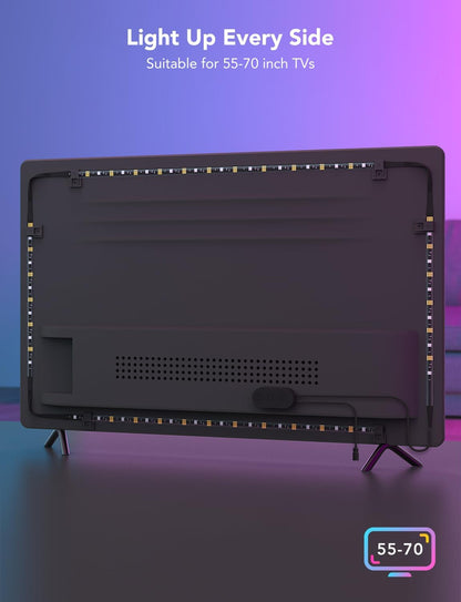 Govee TV LED Backlight – Eye-Strain-Reducing Bias Lighting for Relaxing Movie Nights on 55-65 Inch TVs