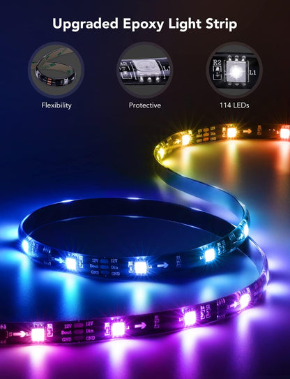 Govee TV LED Backlight – Eye-Strain-Reducing Bias Lighting for Relaxing Movie Nights on 55-65 Inch TVs