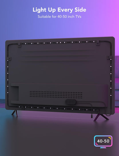 Govee TV LED Backlight Strip – Clean, Clutter-Free Ambient Lighting for 40-50 inch TVs, App Controlled