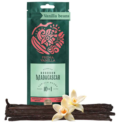 PREMA VANILLA Madagascar Bourbon Vanilla Beans – Premium Pantry Upgrade for Gourmet Chefs, Grade A Pods