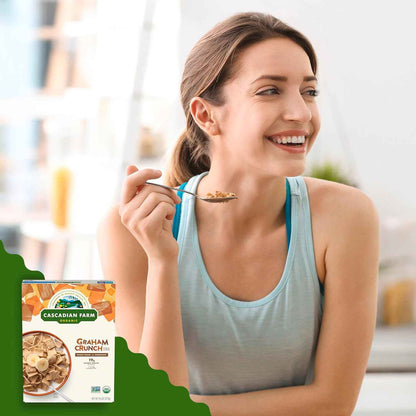 Cascadian Farm Organic Graham Crunch Cereal – Organic Breakfast Bowl for Alpha-Gal Friendly Comfort Food Routines