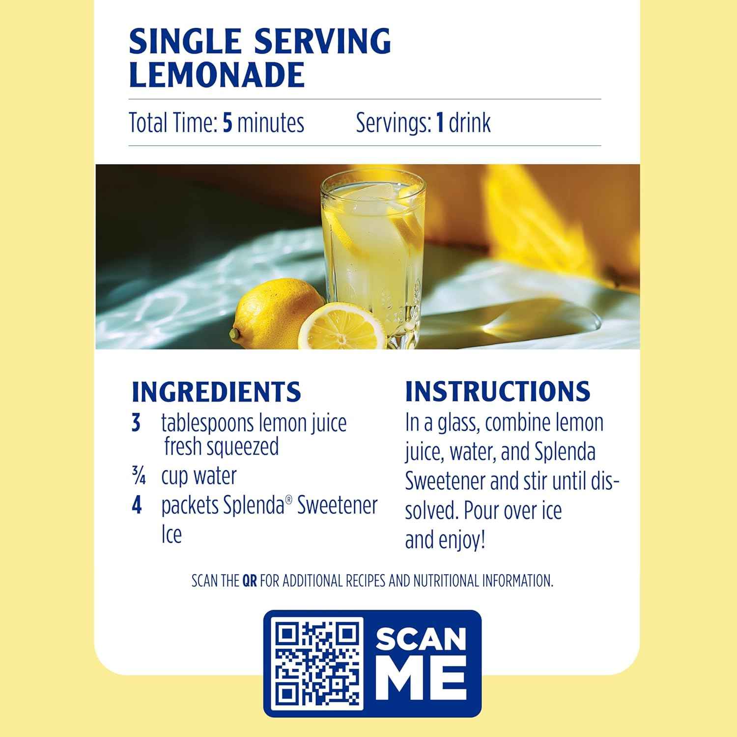 SPLENDA Zero Calorie Sweetener Packets – Office Desk Productivity Booster, Single-Serve Sucralose for Quick Mid-Workday Coffee