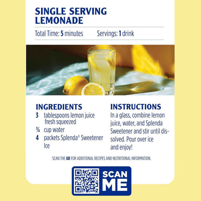 SPLENDA Zero Calorie Sweetener Packets – Office Desk Productivity Booster, Single-Serve Sucralose for Quick Mid-Workday Coffee