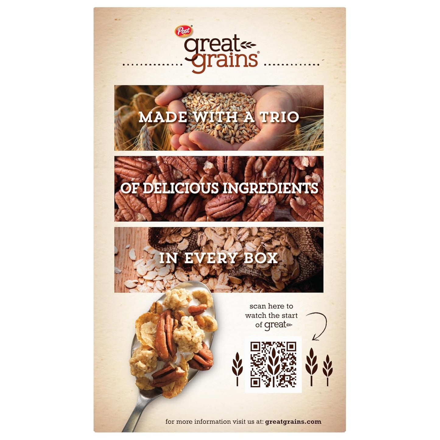 Great Grains Crunchy Pecans Cereal – Clean-Label Family Breakfast Cereal for the Breakfast Table
