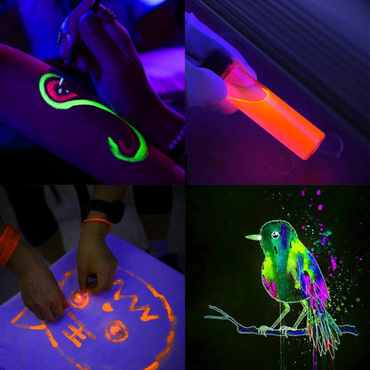 GREENIC USB Black Light Bar 2-Pack – Cool-to-Touch UV LED Strip for Playroom Decor and Glow Party Safety Lighting