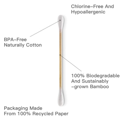 GreenSwab Co. Biodegradable Swabs – Child-Friendly Grooming for Playroom and Nursery Care