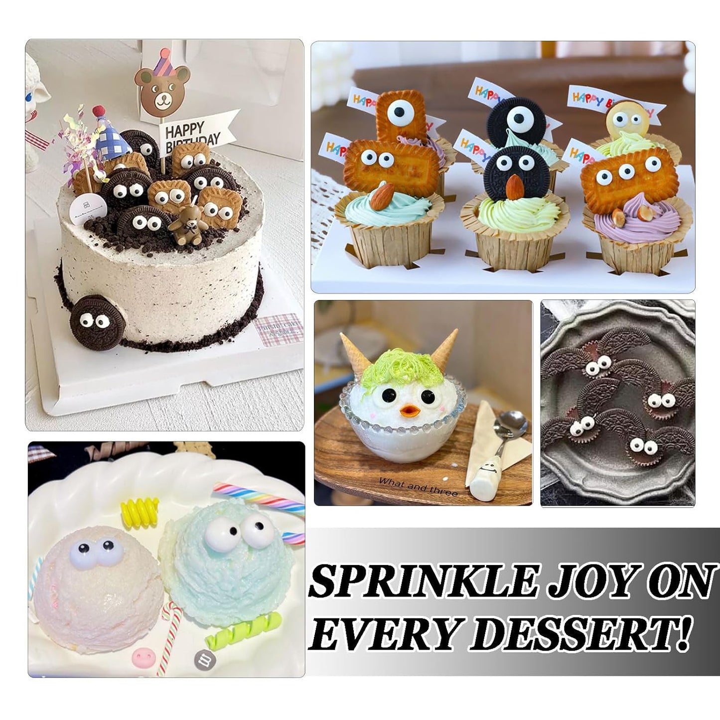 Halloween Candy Eyeballs for Cake – Playful Dessert Toppings for Kids' Spooky Birthday Decor