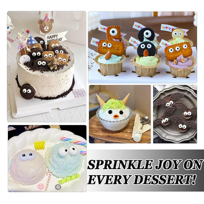 Halloween Candy Eyeballs for Cake – Playful Dessert Toppings for Kids' Spooky Birthday Decor