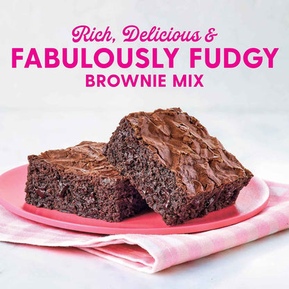 Duncan Hines Dolly Parton Fabulously Double Fudge Brownie Mix – Easy Bake-Along Dessert for Kids' Halloween Parties, 17.6 oz Family Box