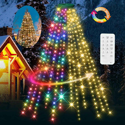 Kringle Bros Christmas Tree Lights – Thoughtful Holiday Gift for Mom & Family, Easy Install Halo Design