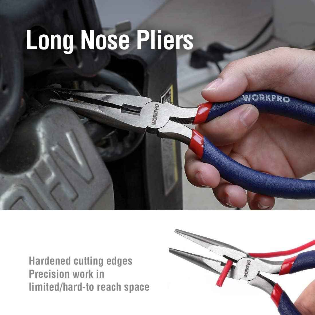 WORKPRO 6-Piece Pliers and Wrench Set – Efficient DIY Tool Kit for Furniture Assembly and Home Projects