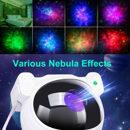 AstraStar Astronaut Star Projector – Safe LED Night Light for Kids Bedroom and Nursery, Cool-to-Touch Lamp with Auto Shutoff