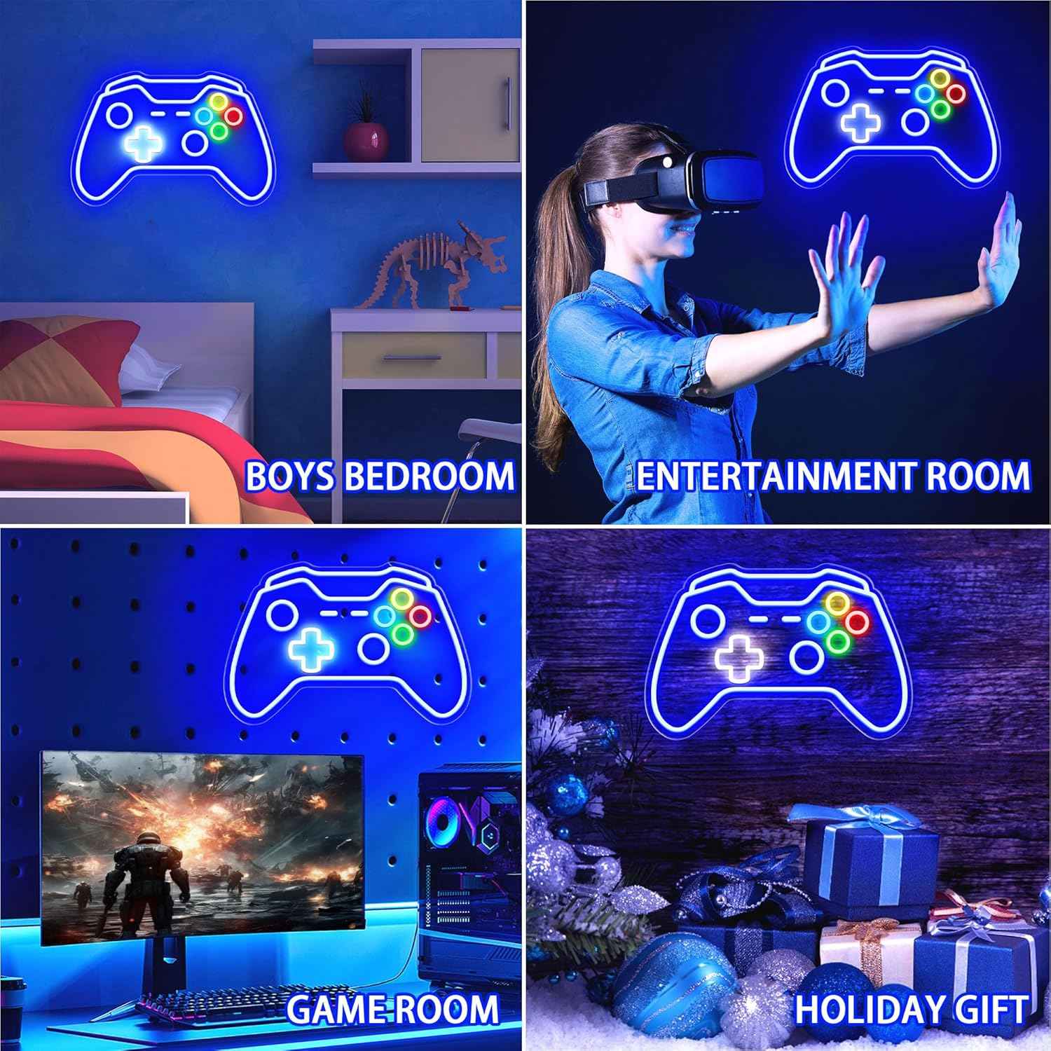 Gaming Neon Sign – Cozy Ambient Lighting for Man Cave and Recreation Room, Handmade LED Wall Art