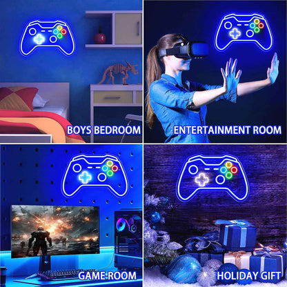 Gaming Neon Sign – Cozy Ambient Lighting for Man Cave and Recreation Room, Handmade LED Wall Art