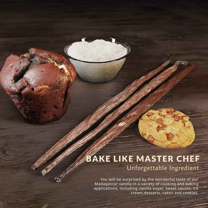 Aroma Pods - Premium Gourmet Birthday Gift for Her, Vacuum Sealed Grade A Vanilla Beans for Baking & Extract