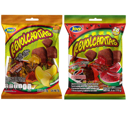 Sweetzo Sweet and Spicy Chili Hard Candy – Portable Snacks for Camping Trips and Picnics, Watermelon Mango Individually Wrapped Bags