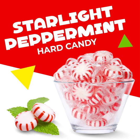 Starlight Peppermint Mints – Family Safe Individually Wrapped Candy for Kids' Lunchboxes and Snack Drawers, 1 lb