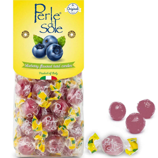 Perle di Sole Italian Candy - Blueberry Hard Candy with Natural Flavor - Clean-Label Snack for Lunchbox and Mindful Pantry