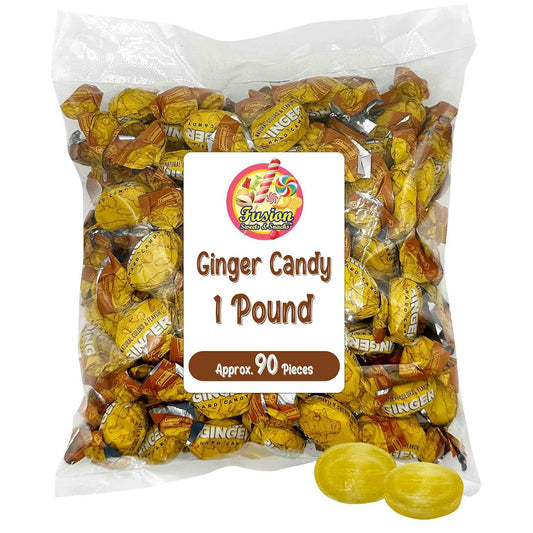 Ginger Hard Candy – Bulk 90-Piece Nausea Relief Bag for Natural Digestive Support at Home or Work