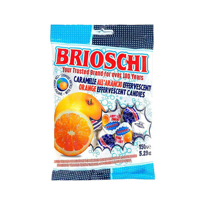 Brioschi Effervescent Orange Candy – Authentic Italy Imported Holiday Stocking Stuffer and Christmas Gift
