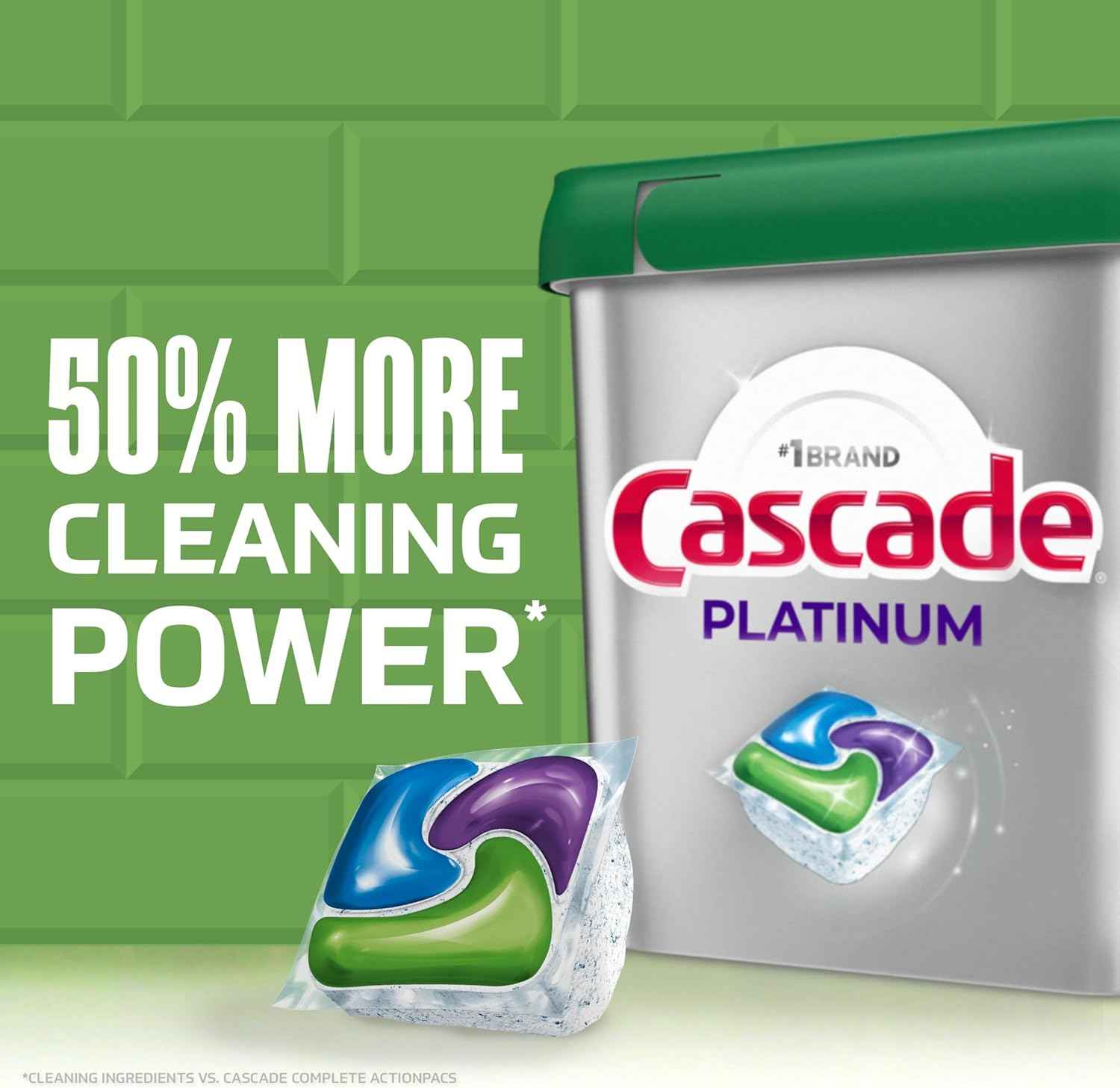 Cascade Platinum Lemon Dishwasher Pods – Mindful Kitchen Care, Spot-Free Glassware After Every Meal