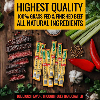 Tillamook Country Smoker Grass Fed Beef Sticks – Office Desk Protein to Power Through Afternoon Work, Zero Sugar