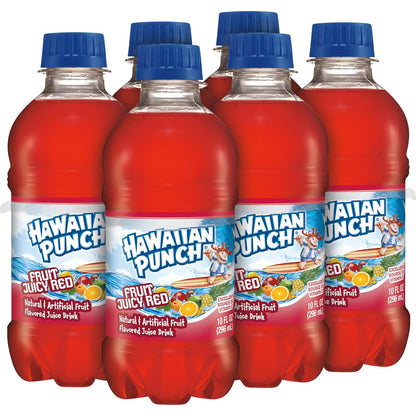 Hawaiian Punch 10oz Bottles 24 Pack – Low Calorie Vitamin C Drink for Mindful Afternoon Snacking and Hydration Routines