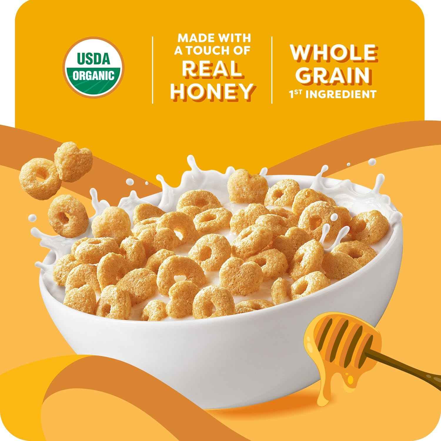 Kashi Organic Honey Toasted Cereal – Thoughtful Housewarming and Hostess Gift Basket Staple, 13.6oz