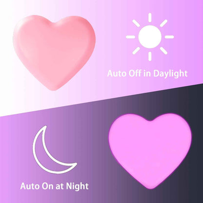 INZU Heart-Shaped LED Night Light Gift – Cute Pink Plug-in for Baby Shower, New Mom, and Toddler Birthday Present