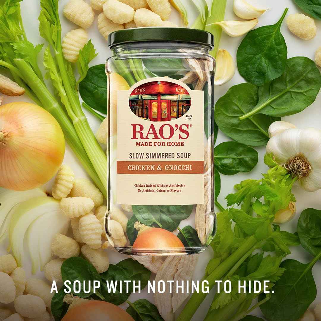 Rao's Made for Home Chicken Gnocchi Soup 16oz – 5-Minute Desk Lunch That Keeps You Focused on Work