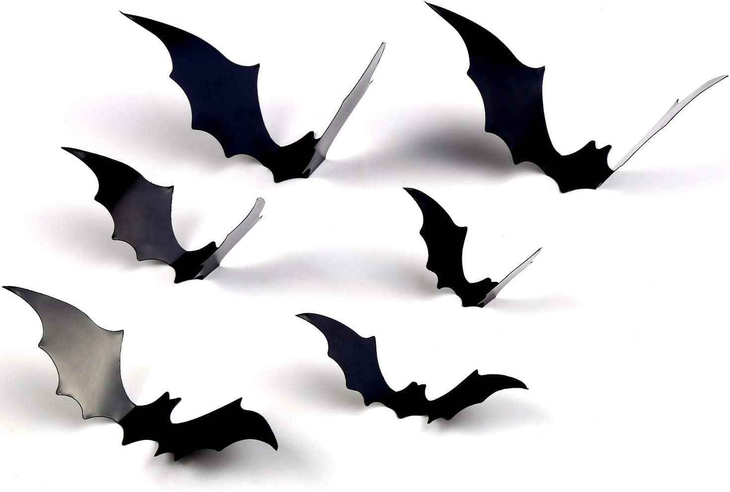 DIYASY Outdoor Bat Wall Decals 120 Pack Weatherproof PVC Halloween Decor for Front Door Entryway and Garden Party
