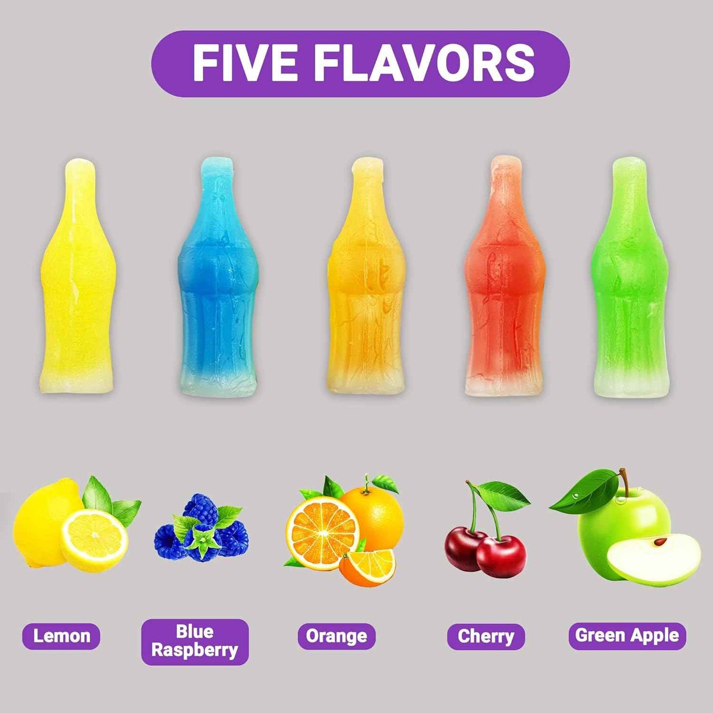 Wax Bottle Candy Drinks – Assorted Liquid-Filled Wax Bottles, Novelty Stocking Stuffer and Small Birthday Gift for Adults Who Love Classic Sweets