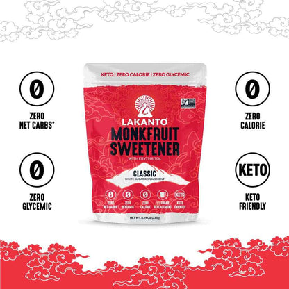 Lakanto Classic Monk Fruit Sweetener with Erythritol – Zero Calorie Sugar Replacement for Mindful Keto Wellness Routines