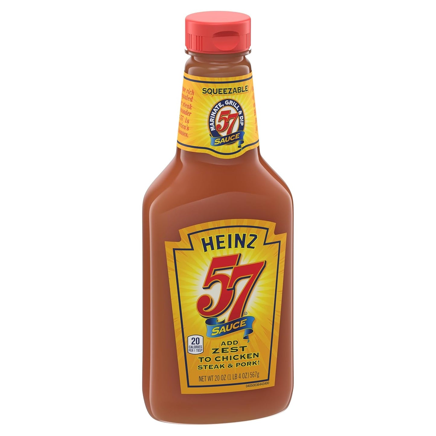 Heinz 57 Original Sauce for Tailgate Cookouts, Portable 20 oz Bottle for Grilling Chicken and Brisket