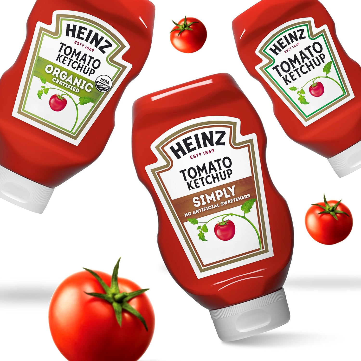 Heinz Simply Tomato Ketchup – Squeeze-Bottle Condiment for Backyard Grilling and Cookouts