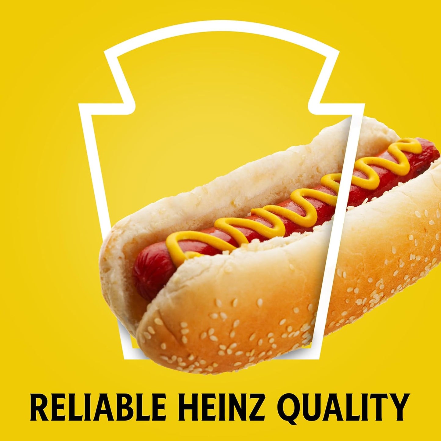 Heinz Yellow Mustard, 14 oz Inverted Squeeze Bottle – Picnic Table Mustard for Cookouts, Camping Trips, and Tailgates