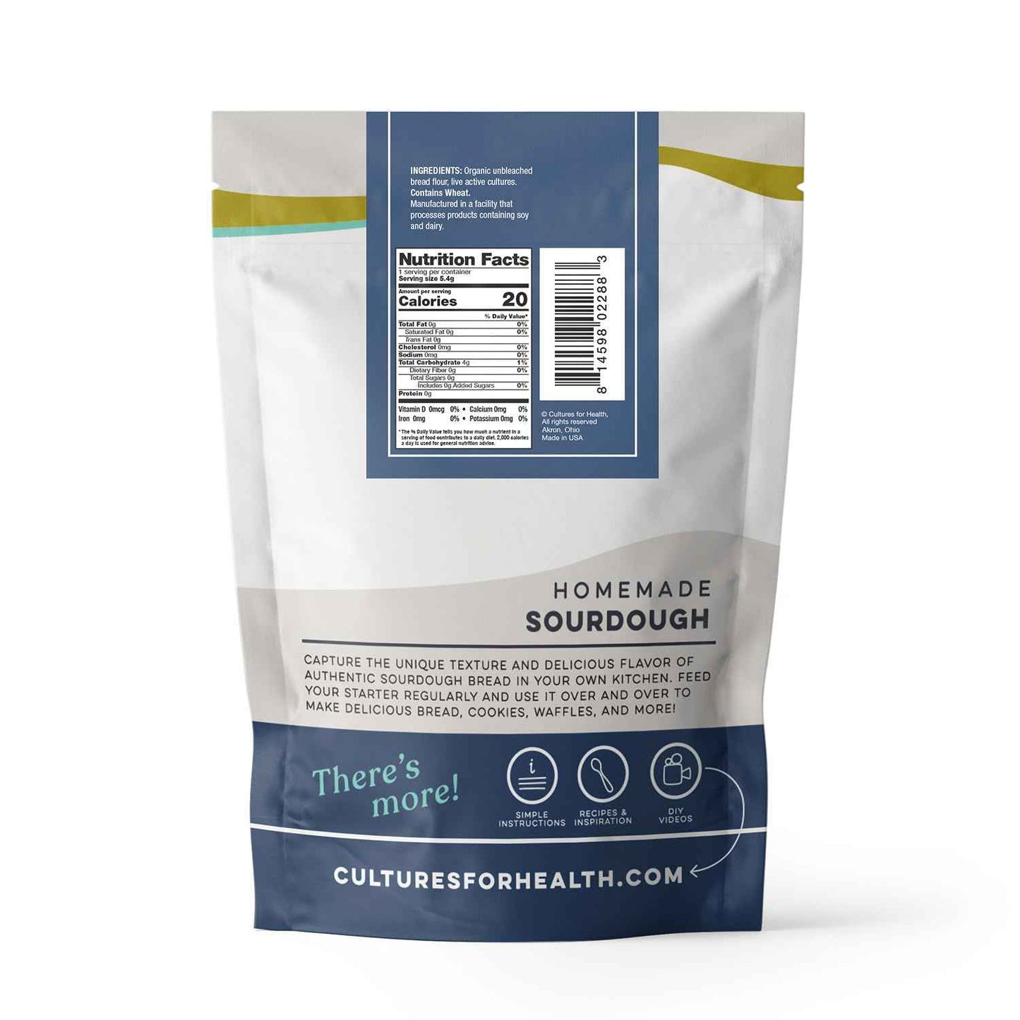 Cultures for Health San Francisco Sourdough Starter – Housewarming Present for Friends Who Love Artisan Bread