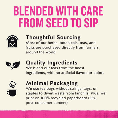 Celestial Seasonings SheWell Raspberry Leaf Tea – Hormone-Balancing Cup for Evening Self-Care Ritual, Caffeine-Free Herbal Blend