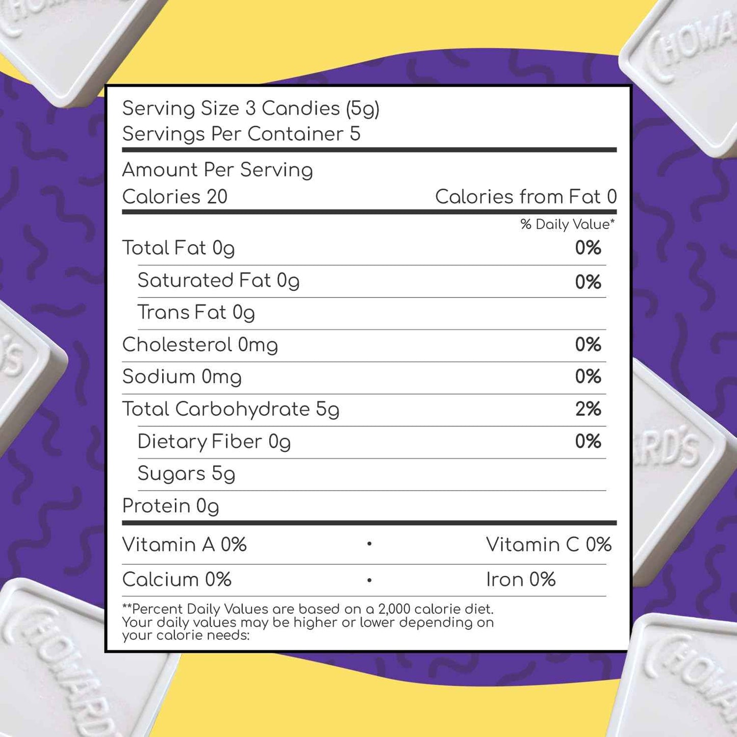 Choward's Violet Mints Candy 6-Pack – Safe, Wrapped Hard Candy for Lunchboxes, Playdates, and Family Road Trips