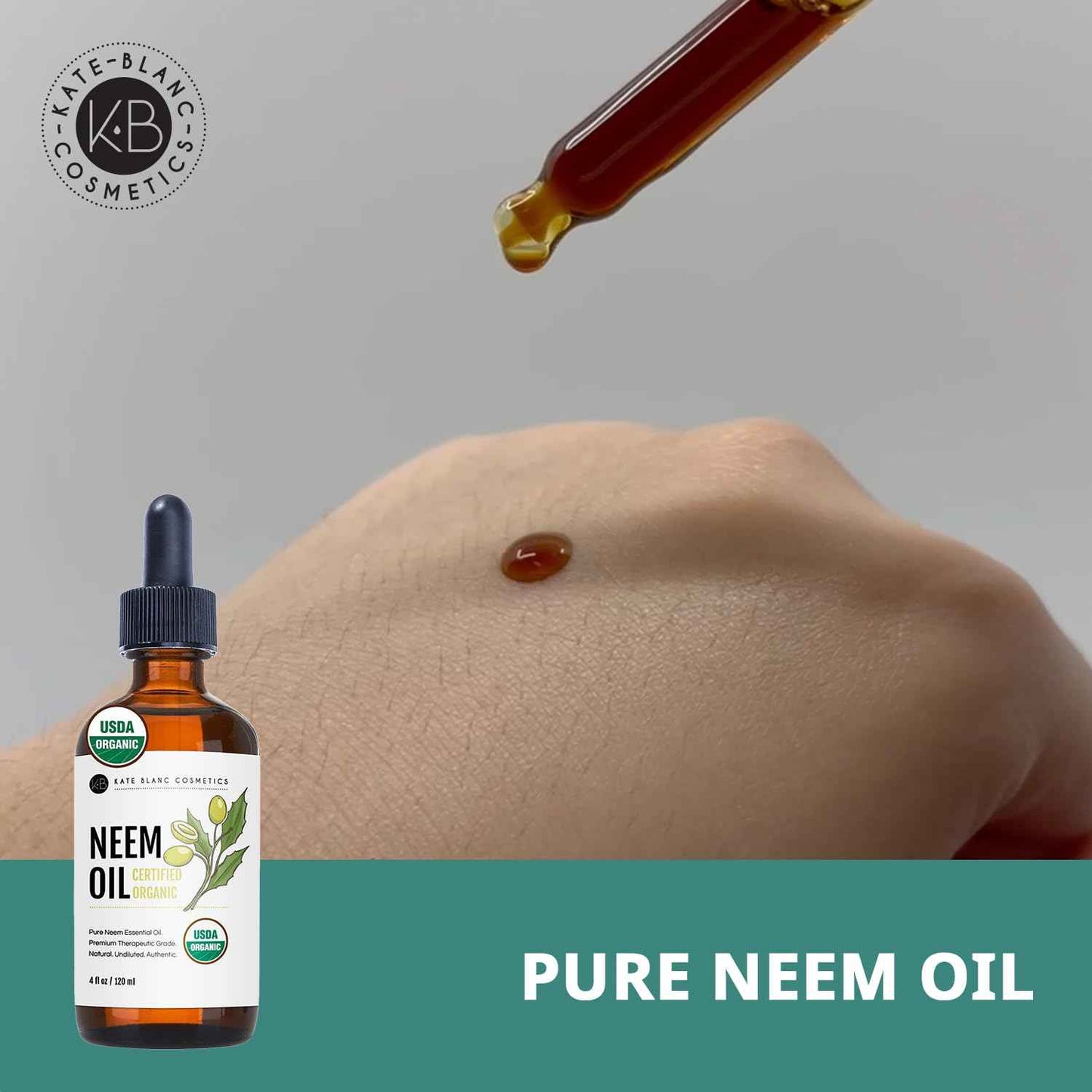 Kate Blanc Cosmetics Neem Oil for Skin, Hair & Face – Thoughtful Self-Care Gift for Mom on Her Birthday or Mother's Day