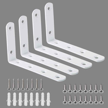 Alise Floating Shelf Brackets – Housewarming Gift for New Homeowners, DIY Shelf Hardware Starter Pack of 4